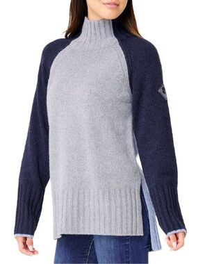 Krimson Klover Kit Tunic Alpaca Blend Sweater Gray & Blue Size Small